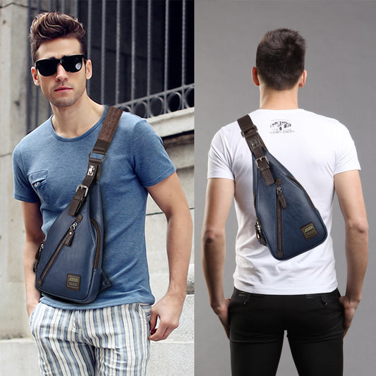 JackKevin Men's Fashion Crossbody Bag Theftproof Rotatable